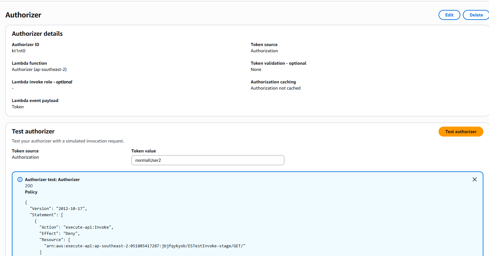 Lambda Authorizer